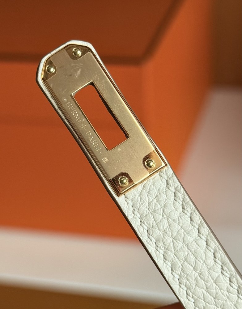Birkin 크림 화이트 Togo 가죽 골드 버클 25 001-283401