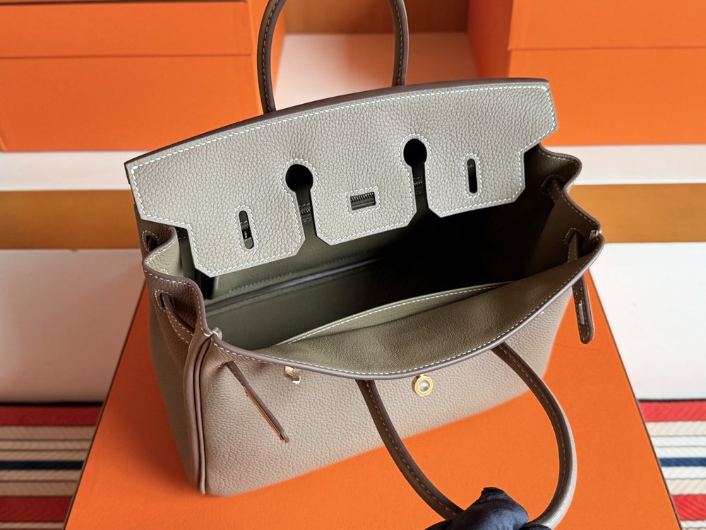 에르메스 버킨 25cm 엘레팡 그레이 토고 가죽 금장 001-283404
