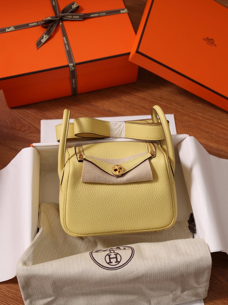 에르메스 Lindy Mini 19cm 베이지 수제 가방 001-283406