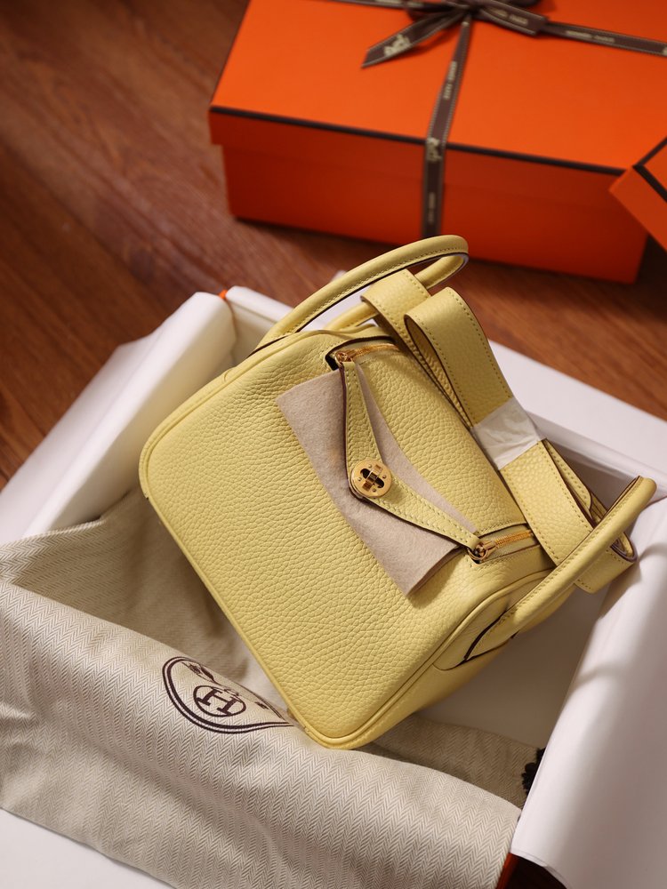 에르메스 Lindy Mini 19cm 베이지 수제 가방 001-283406