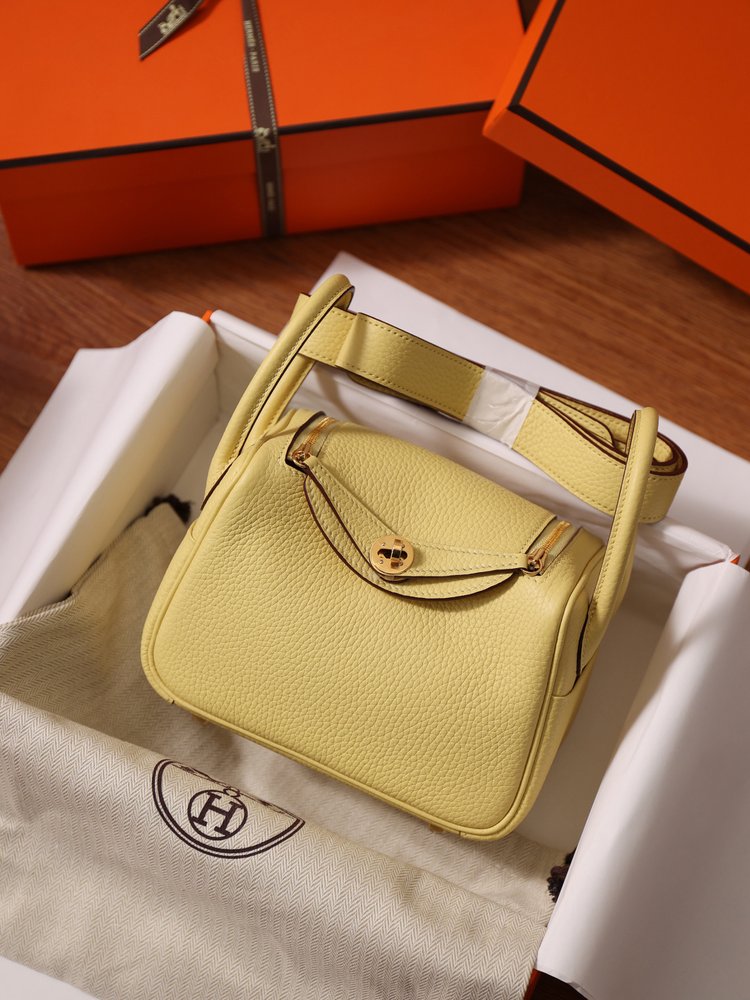 에르메스 Lindy Mini 19cm 베이지 수제 가방 001-283406