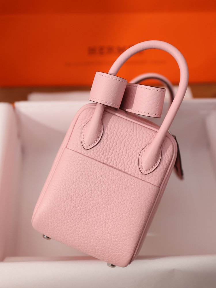 에르메스 Lindy Mini 19cm 벚꽃핑크 실버 버 001-283414