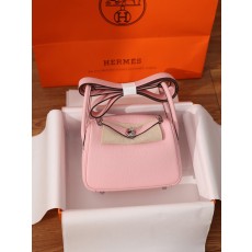 에르메스 Lindy Mini 19cm 벚꽃핑크 실버 버 001-283414