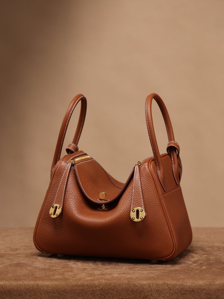 에르메스 린디 골드브라운 골드버클 26cm 001-283417