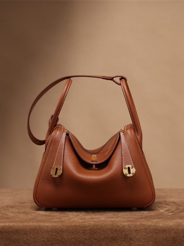 에르메스 린디 골드브라운 골드버클 26cm 001-283417