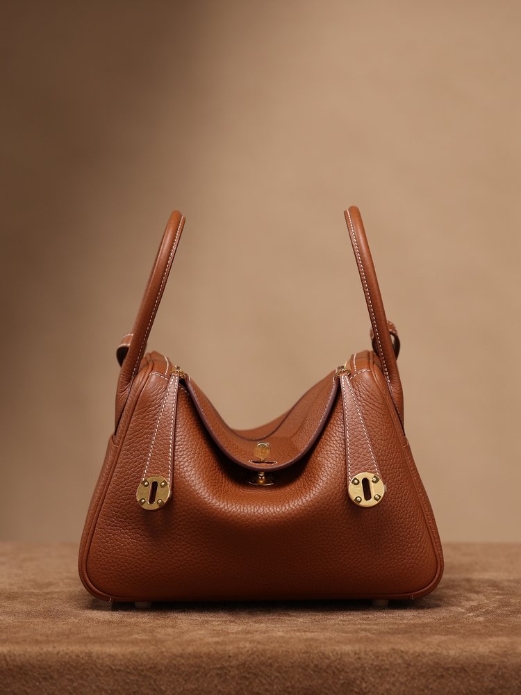 에르메스 린디 골드브라운 골드버클 26cm 001-283417