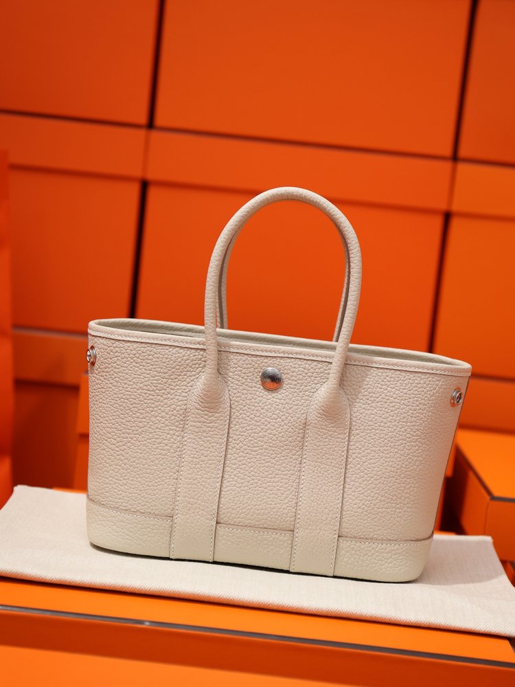 에르메스 가든파티 백 23cm 크림 화이트 001-283426