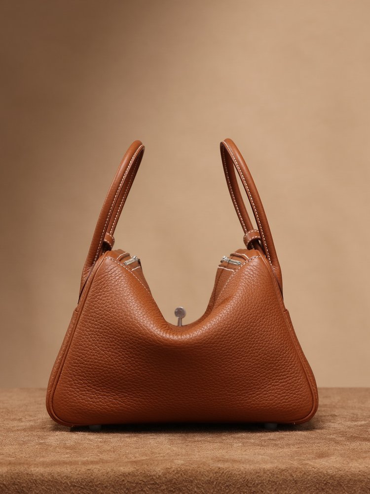 에르메스 Lindy 26cm 골드브라운 실버버클 001-283427