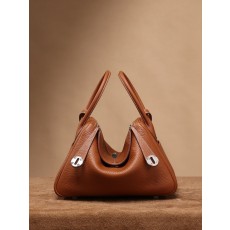 에르메스 Lindy 26cm 골드브라운 실버버클 001-283427