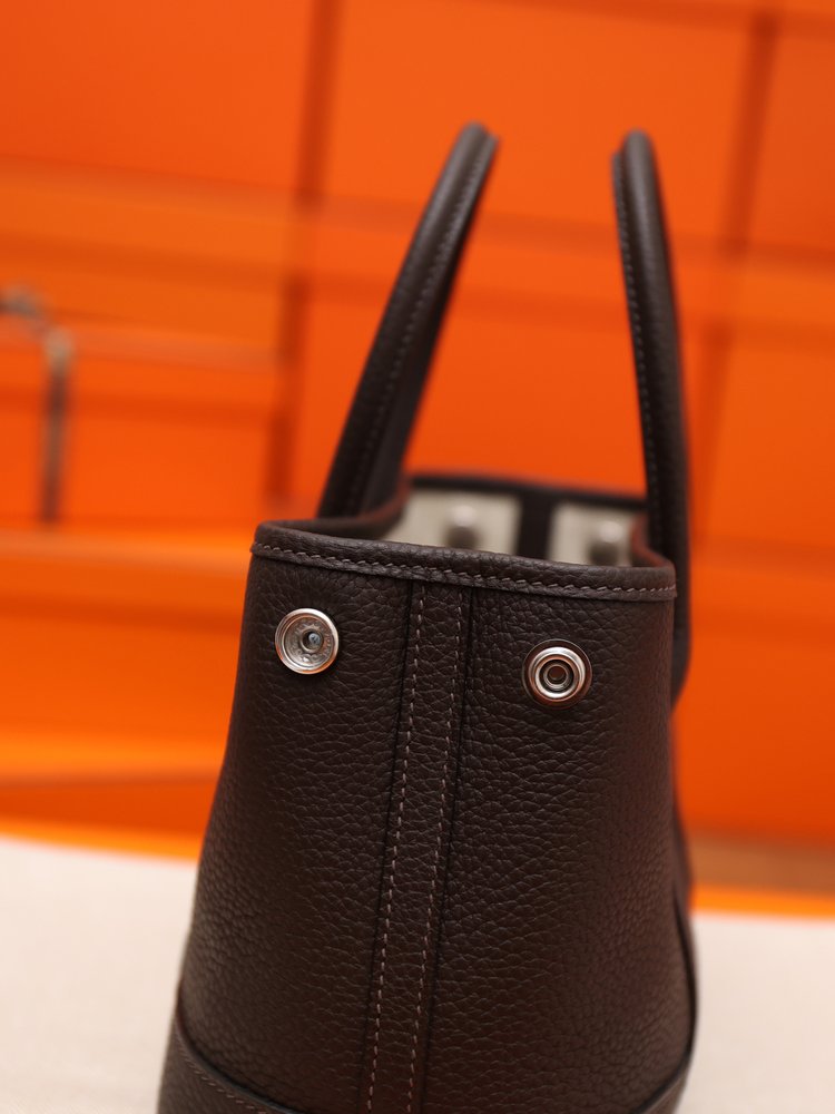 가든파티 23CM 우드색 전피 핸드백 001-283433