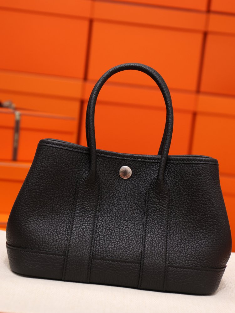 가든 파티 23cm 블랙 풀레더백 001-283434