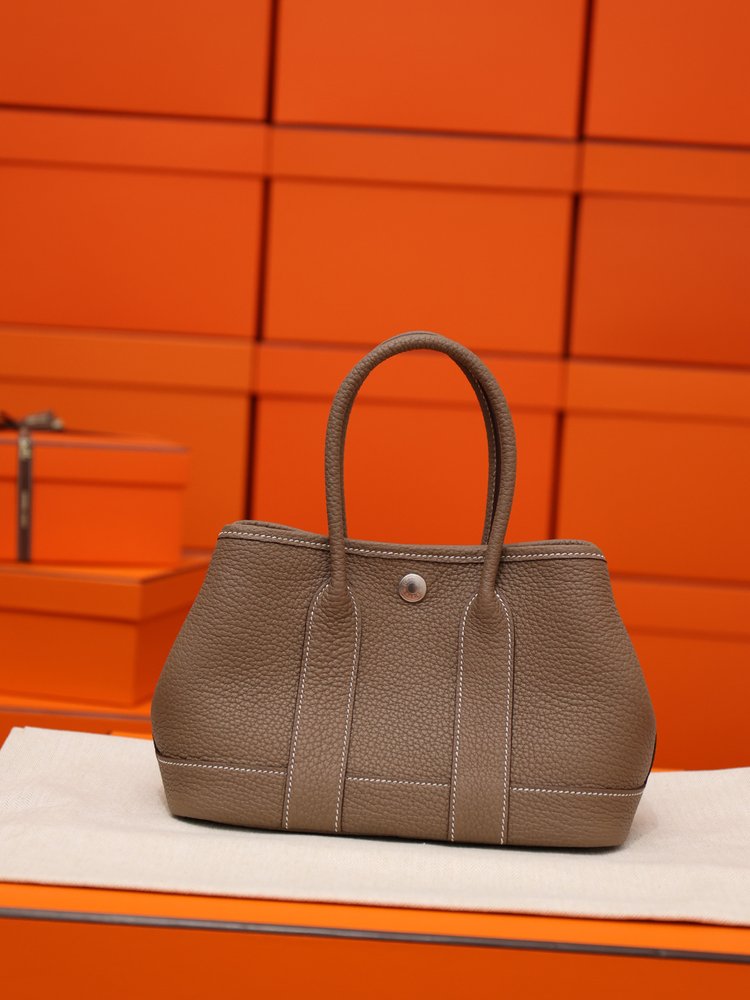 가든 파티 23cm 엘레판트 그레이 풀가죽 토트백 001-283435