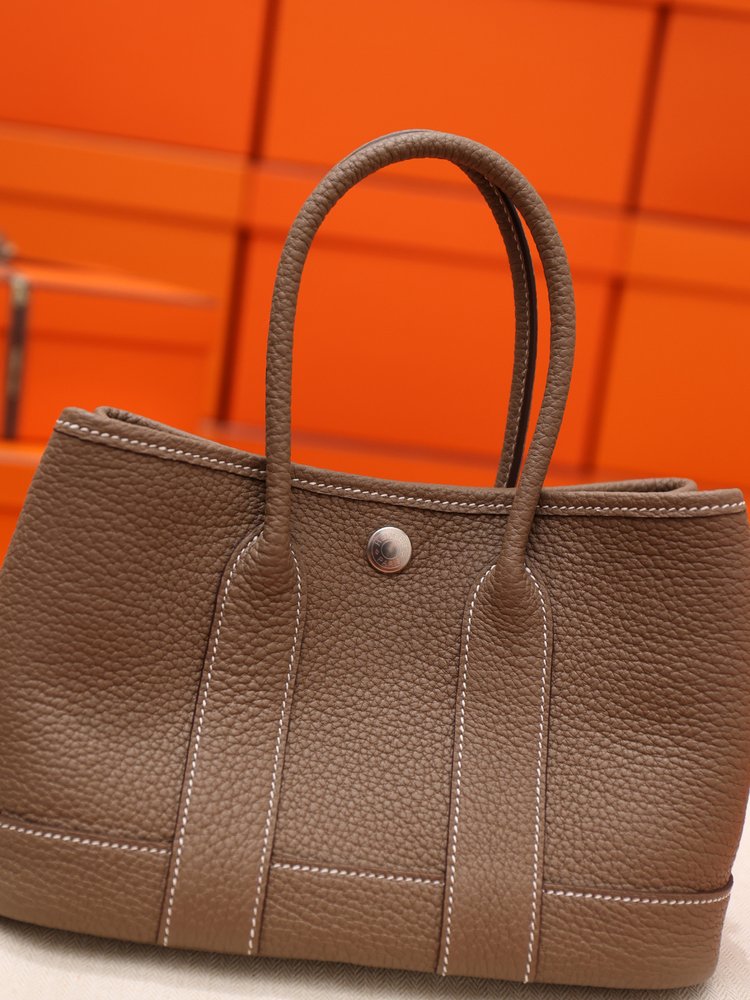 가든 파티 23cm 엘레판트 그레이 풀가죽 토트백 001-283435