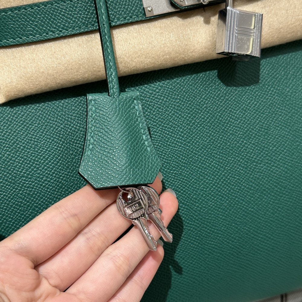 에르메스 켈리 28cm 파피용 실버 버클 백 001-283447