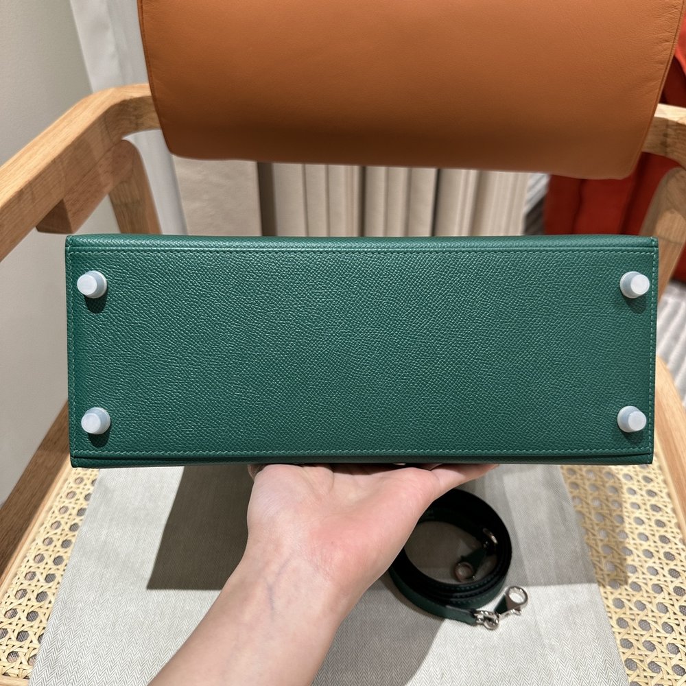 에르메스 켈리 28cm 파피용 실버 버클 백 001-283447