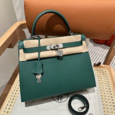 에르메스 켈리 28cm 파피용 실버 버클 백 001-283447