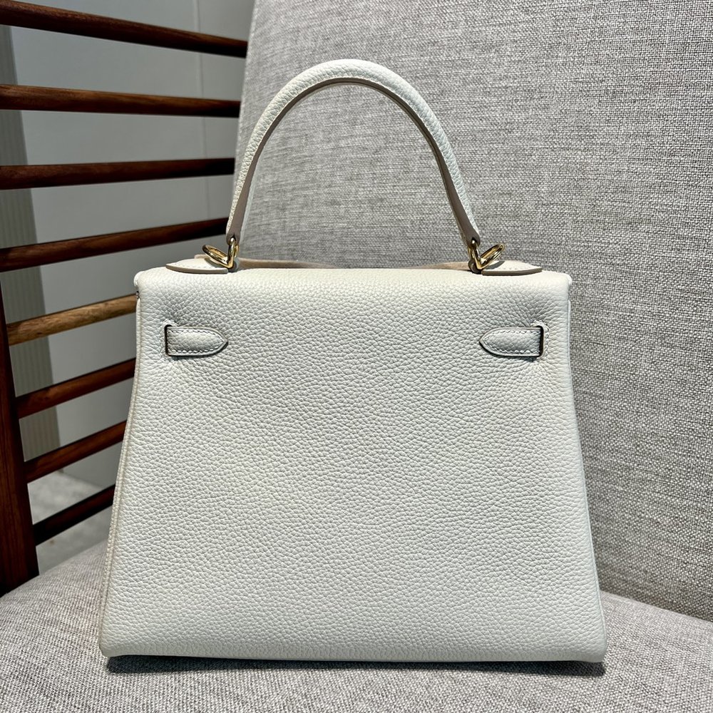 화이트 켈리 25cm 핸드메이드 백 001-283449