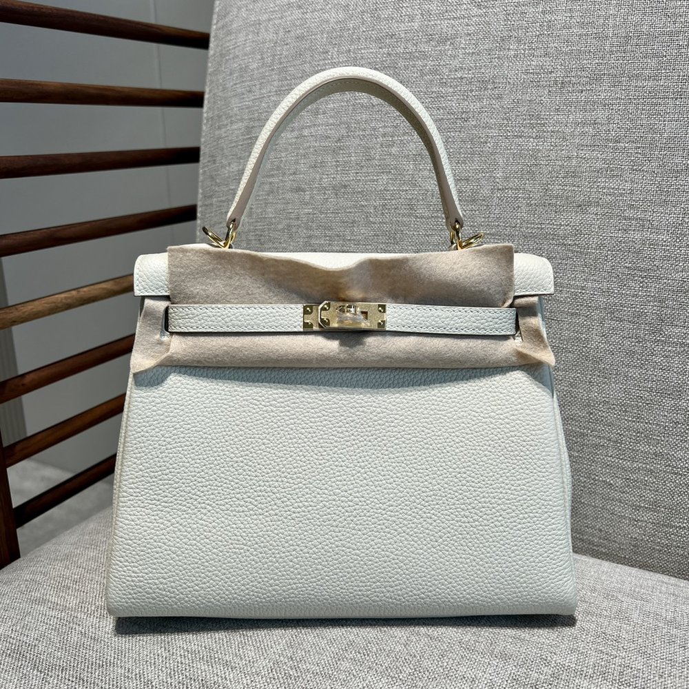 화이트 켈리 25cm 핸드메이드 백 001-283449