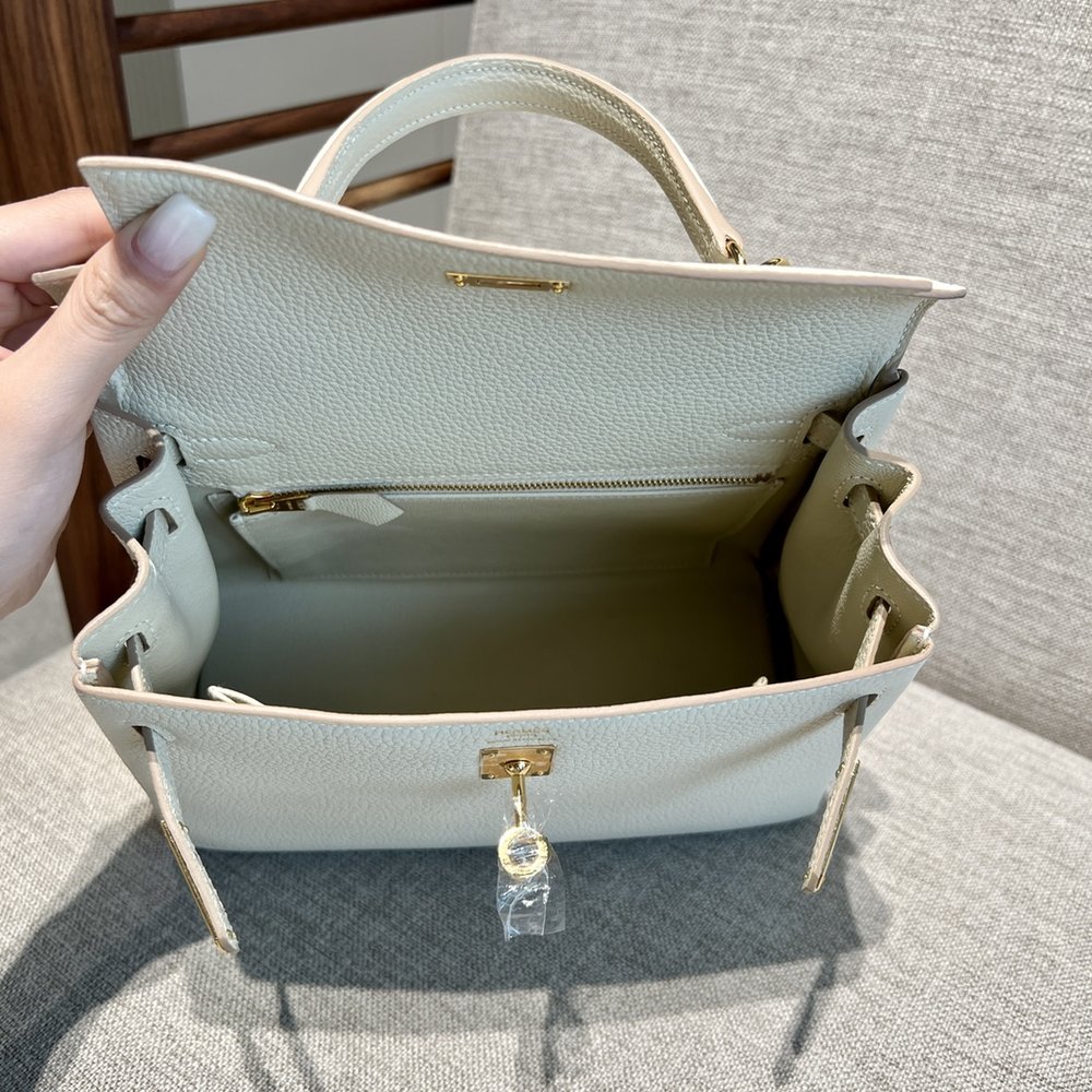 화이트 켈리 25cm 핸드메이드 백 001-283449