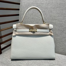 화이트 켈리 25cm 핸드메이드 백 001-283449