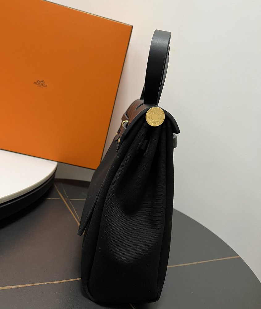 에르메스 Herbag 31cm 핸드백 숄더백 블랙 001-283450