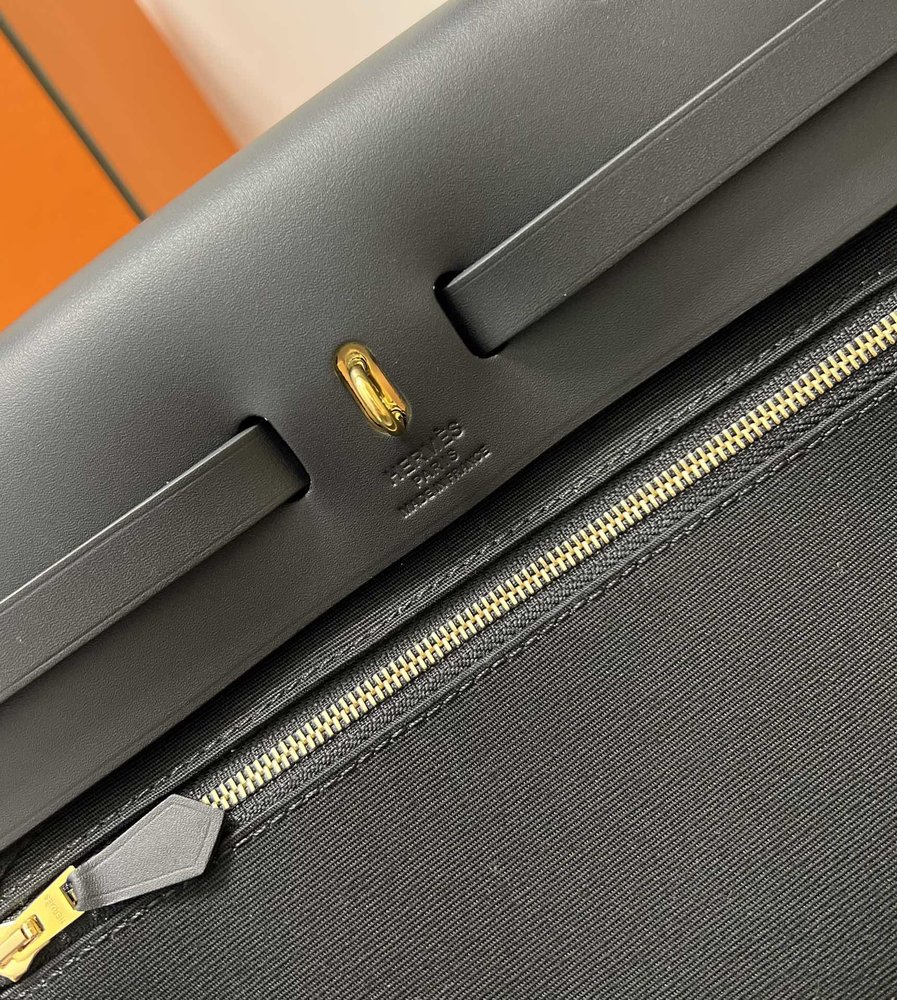 에르메스 Herbag 31cm 핸드백 숄더백 블랙 001-283450