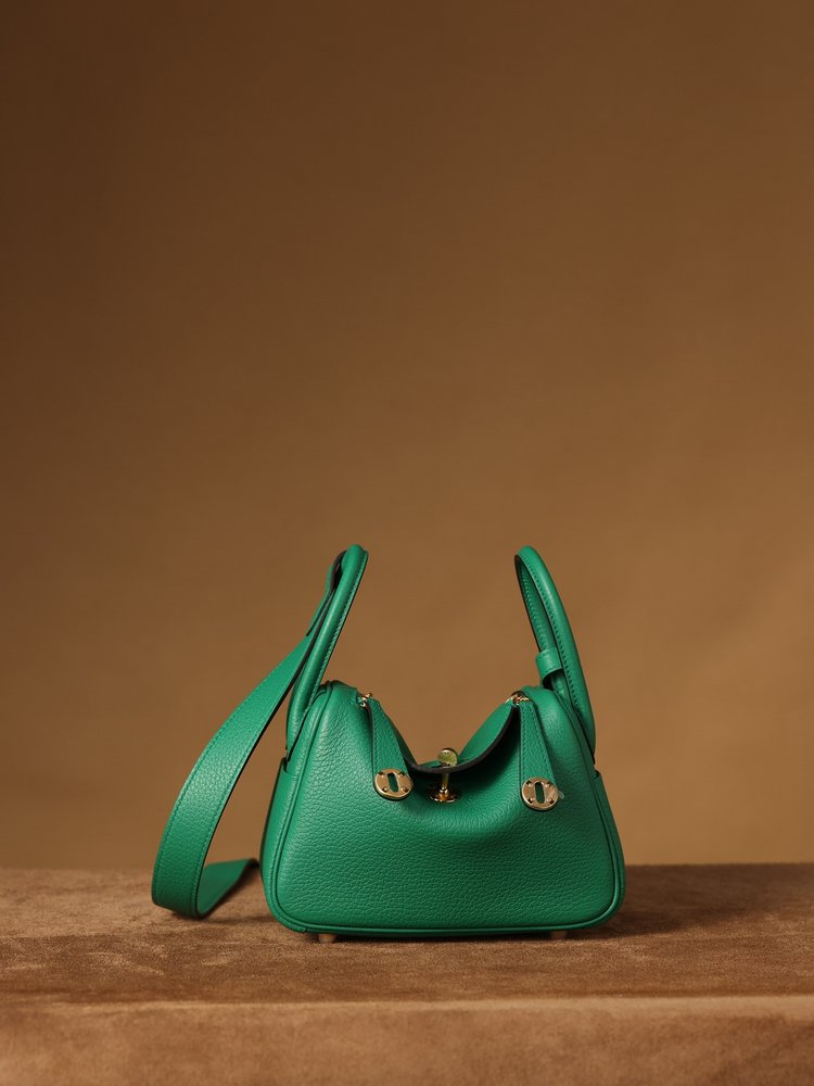 에르메스 Lindy Mini19cm 벨벳 그린 골드 버 001-283454