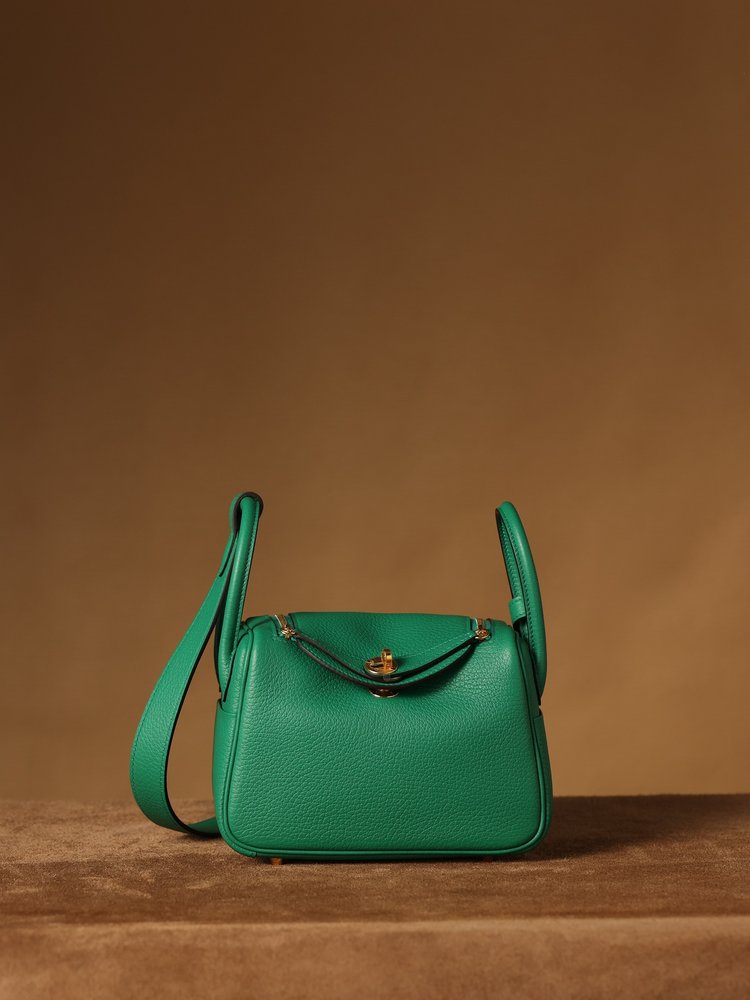 에르메스 Lindy Mini19cm 벨벳 그린 골드 버 001-283454