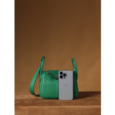 에르메스 Lindy Mini19cm 벨벳 그린 골드 버 001-283454