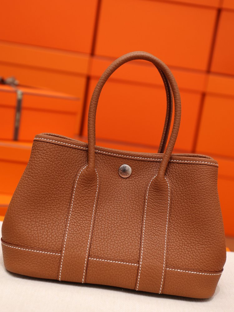 가든파티 23cm 골드브라운 전피 토트백 001-283455