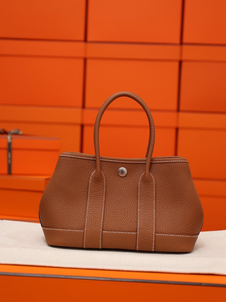 가든파티 23cm 골드브라운 전피 토트백 001-283455