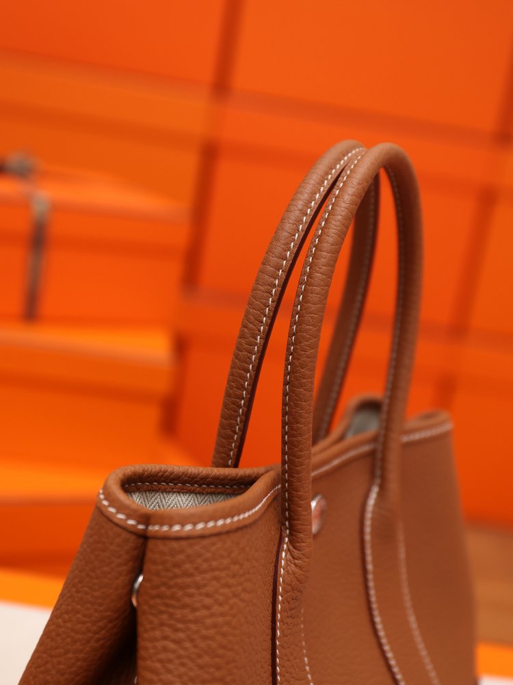 가든파티 23cm 골드브라운 전피 토트백 001-283455