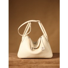 에르메스 린디 26cm 크림 실버 버클 001-283470