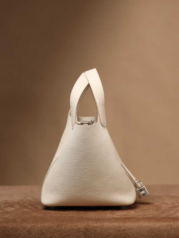 에르메스 피크닉 바스켓 밀크화이트 실버락 18cm 001-283477
