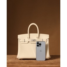 에르메스 버킨25 밀크셰이크 화이트 실버 버클 001-283478