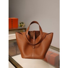 에르메스 골드브라운 골드버클 바스켓백 001-283496