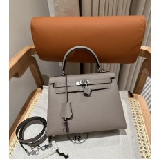 에르메스 켈리백 25cm 애쉬그레이 실버 버클 001-283498