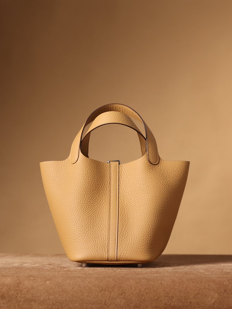 에르메스 피크닉백 실버 버클 18cm 베이지 001-283504