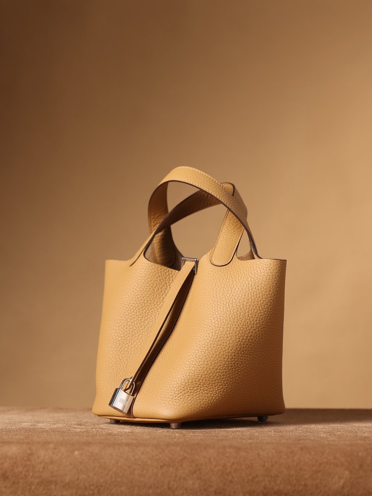 에르메스 피크닉백 실버 버클 18cm 베이지 001-283504
