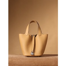 에르메스 피크닉백 실버 버클 18cm 베이지 001-283504