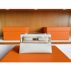 에르메스 미니 켈리 1세대 22cm 스위프트 가죽 실버 001-283538