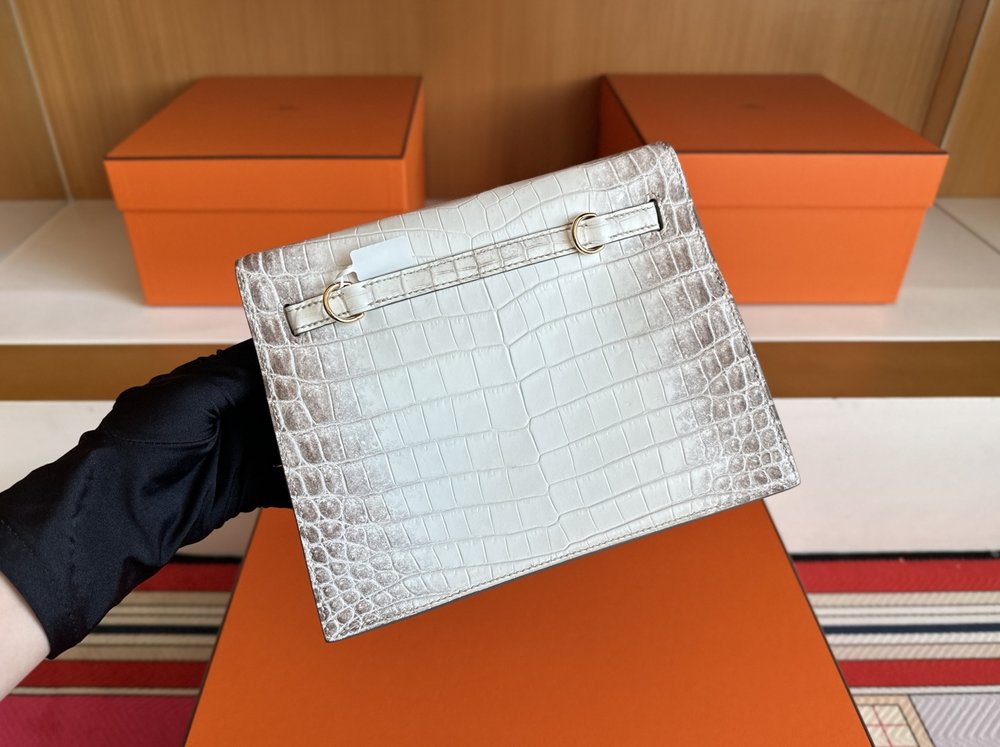 켈리 댄스 22cm 히말라야 나일 악어가죽 골드버클 백 001-283594