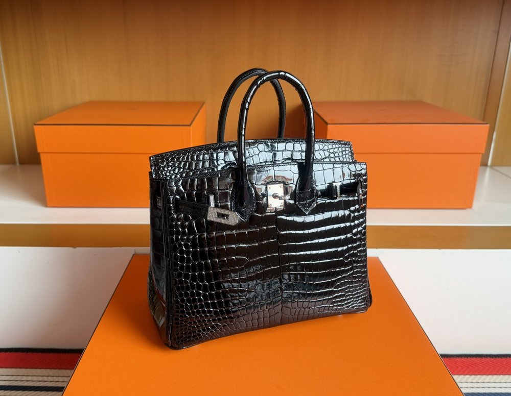 에르메스 버킨 25cm V자 악어가죽 백 001-283598