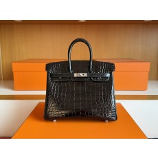 에르메스 버킨 25cm 크로커다일 미주 사각 실버 버클 001-283600