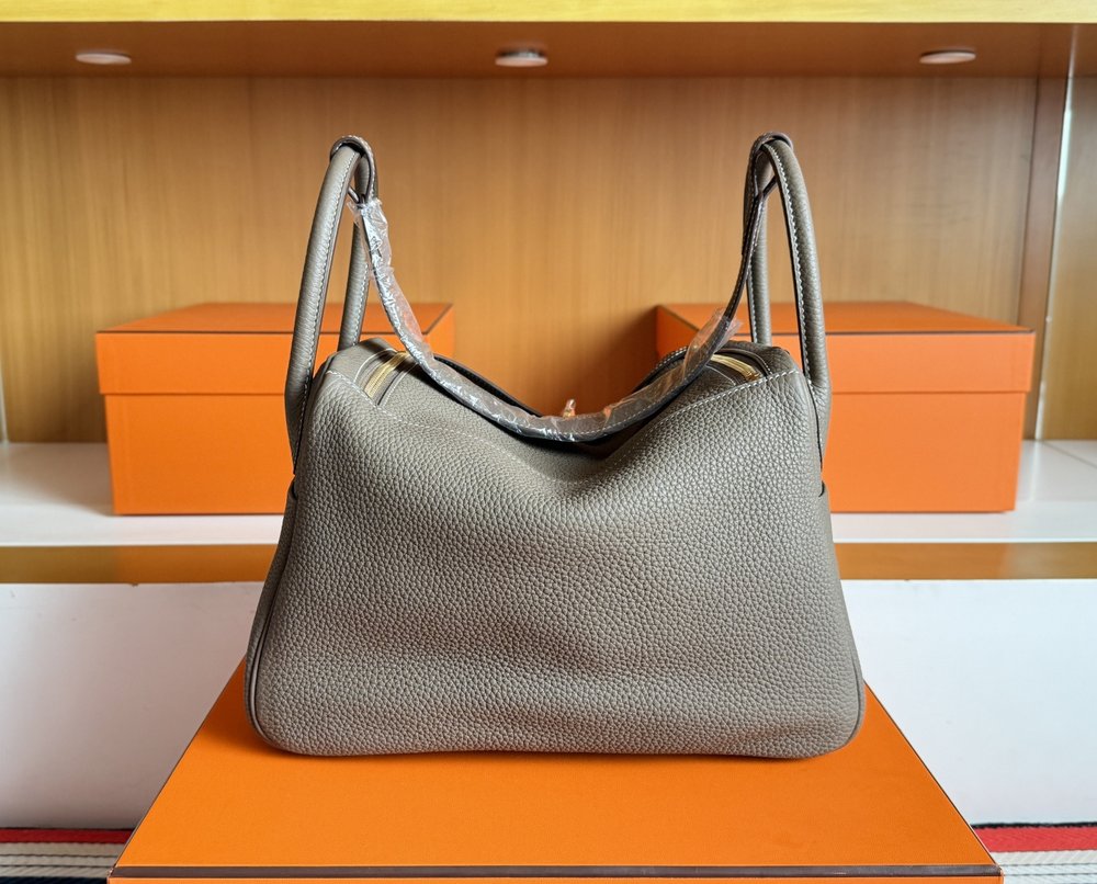 린디 30cm 엘레팡 그레이 골드 버클 백 001-283605