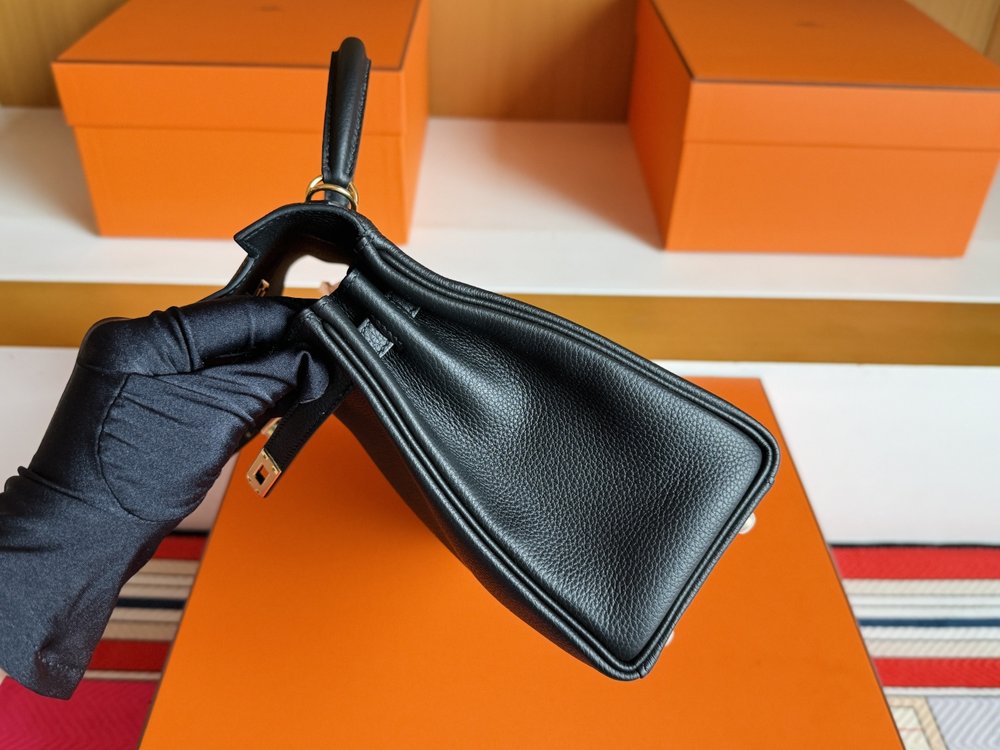 켈리 25cm 블루 토고 가죽 골드 버클 001-283612