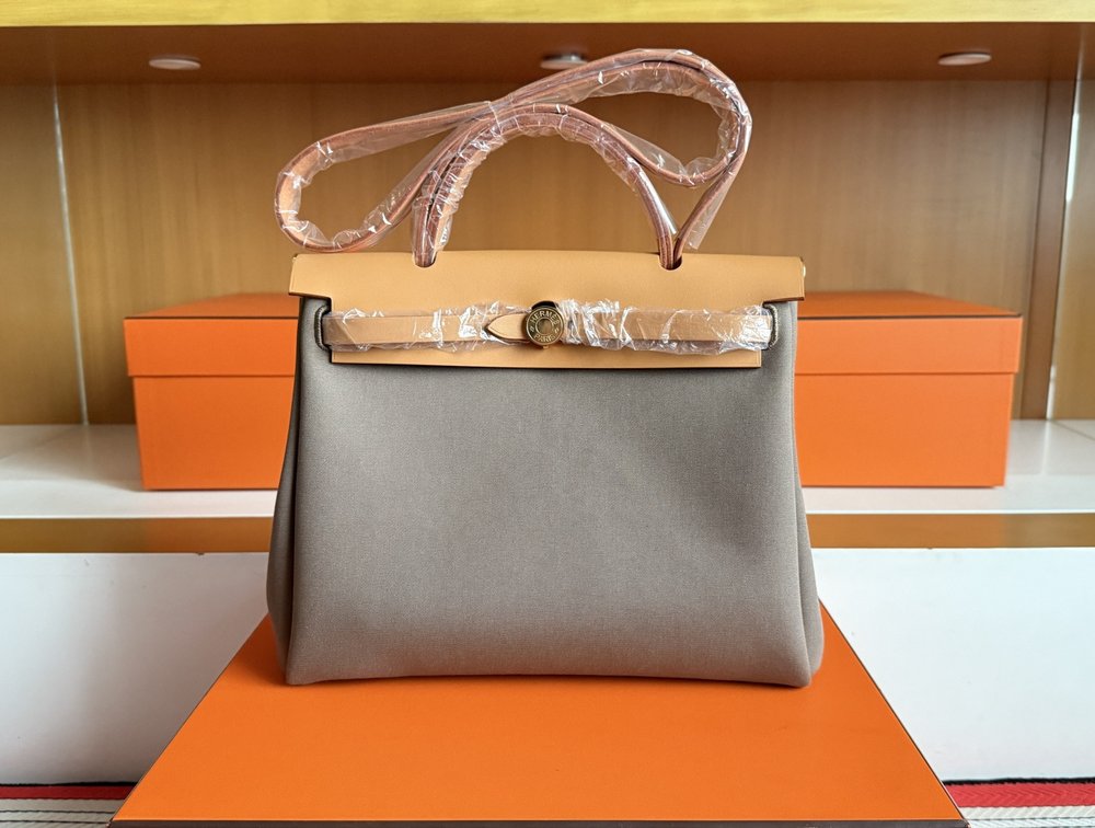 에르메스 Herbag 31cm box 가죽 믹스 골드 001-283614
