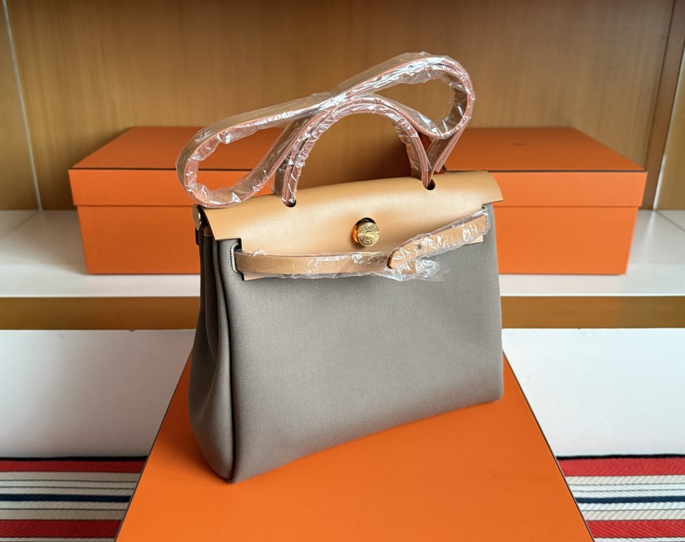 에르메스 Herbag 31cm box 가죽 믹스 골드 001-283614