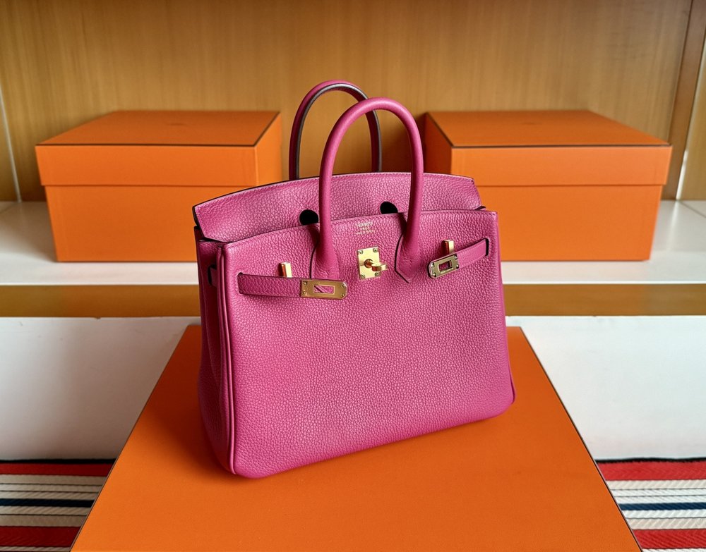 토고 가죽 골드 버클 핸드메이드 백 25cm 001-283615