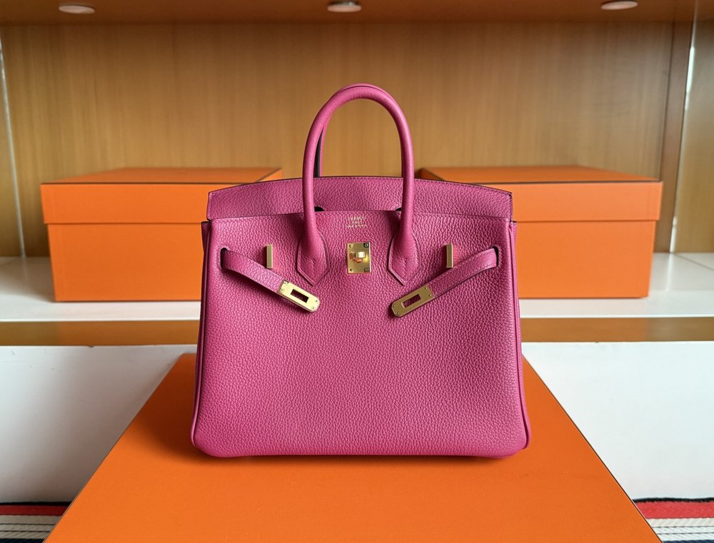 토고 가죽 골드 버클 핸드메이드 백 25cm 001-283615